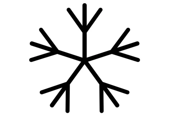 圣诞雪花冬季圣诞设计元素轮廓水晶符号符号 — 图库照片