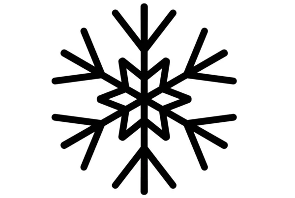 Natal Floco Neve Inverno Natal Elemento Design Silhueta Cristal Símbolo — Fotografia de Stock