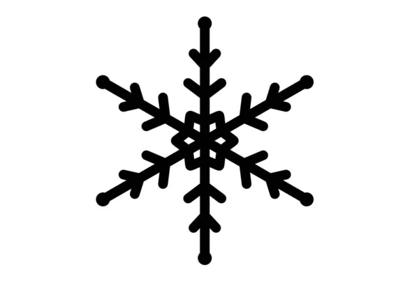 Boże Narodzenie Płatek Śniegu Zima Boże Narodzenie Projekt Element Sylwetka — Zdjęcie stockowe