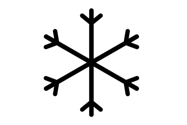 圣诞雪花冬季圣诞设计元素轮廓水晶符号符号 — 图库照片