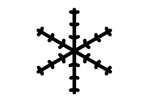 Xmas Snöflinga Vinter Jul Design Element Silhuett Kristall Symbol Tecken — Stockfoto