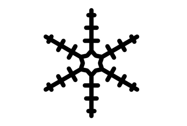 クリスマスの雪の結晶冬のクリスマスのデザイン要素シルエットクリスタル記号 — ストック写真