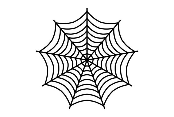 Scary Spider Web Negro Gótico Insecto Diseño Gráfico Elemento Halloween —  Fotos de Stock