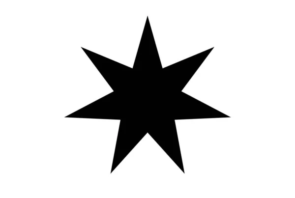 Svart Stjärna Ritning Framgång Mästare Prestation Objekt Symbol Silhuett — Stockfoto