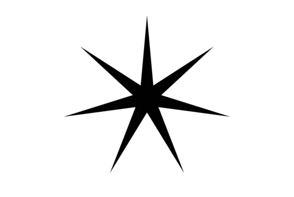 Силуэт Символа Достижений Черная Звезда — стоковое фото