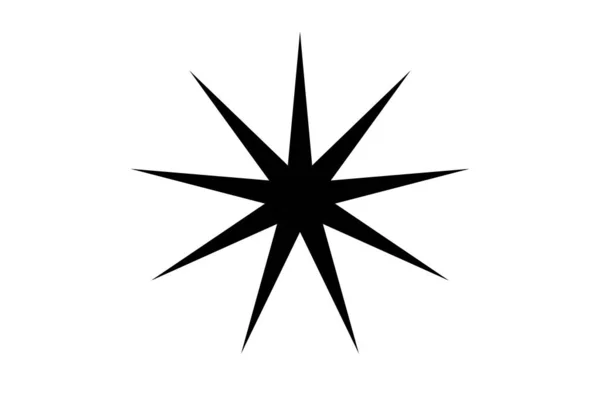 Czarny Gwiazda Rysunek Sukces Mistrz Osiągnięcie Obiekt Sylwetka Symbol — Zdjęcie stockowe
