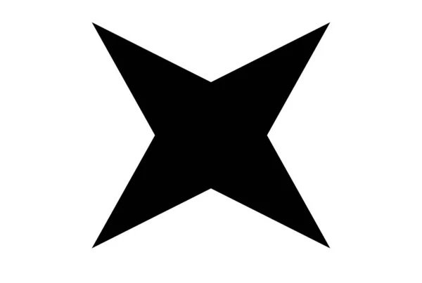 Fekete Csillag Rajz Siker Bajnok Eredmény Tárgy Szimbólum Sziluett — Stock Fotó