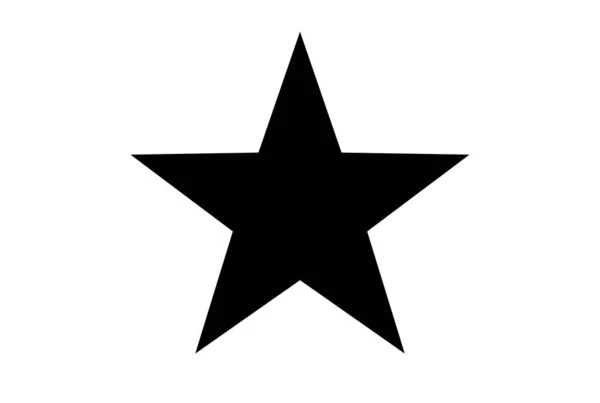 Siyah yıldız, başarı şampiyonunu çiziyor. Nesne silueti.