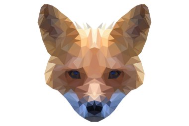 Tilki çokgeni sanatı geometrik üçgen hayvansı vahşi yaşam karakteri