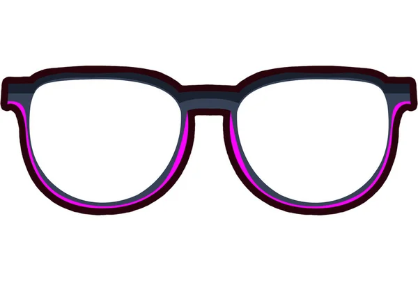 Óculos Moda Objeto Esboço Pessoal Design Gráfico Mínimo — Fotografia de Stock
