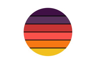 Çizgili daire geçmişe dönük günbatımı şekli cennet sanatı