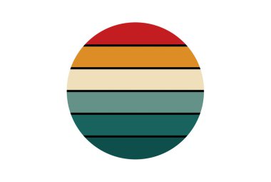 Vintage retro çember tasarım elemanı soyut seyahat