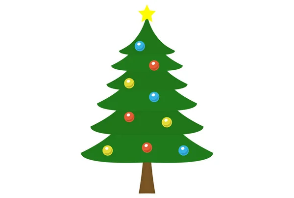 Träd Jul Konst Glad Xmas Illustration God Jul Religiösa Klipp — Stockfoto