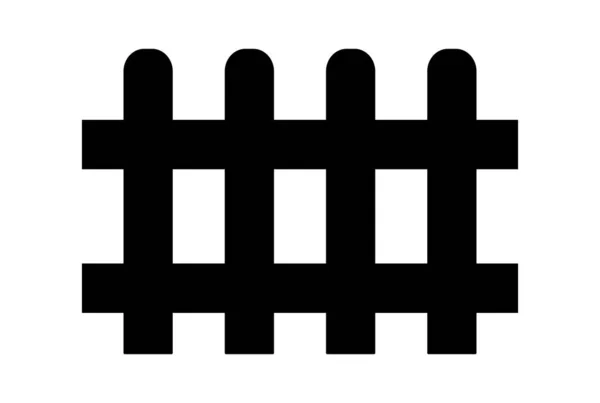 Fekete Kert Kerítés Ajtó Sziluett Szimbólum Erkély Védelem Művészet — Stock Fotó