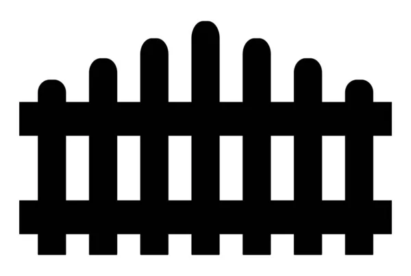 Μαύρο Κήπο Φράχτη Ξύλινη Πόρτα Σιλουέτα Σύμβολο Μπαλκόνι Άμυνα Τέχνη — Φωτογραφία Αρχείου