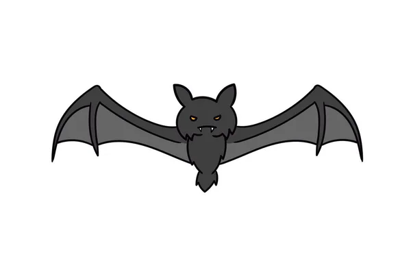Murciélago Espeluznante Arte Halloween Colorido Vector Horror Diseño Gráfico —  Fotos de Stock