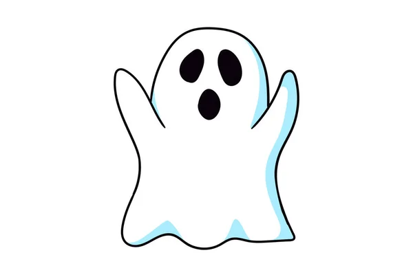 Fantasma Assustador Halloween Arte Colorido Horror Vetor Design Gráfico — Fotografia de Stock