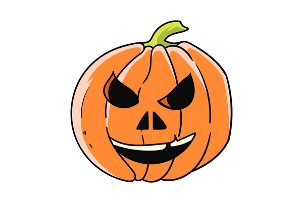 Pumpkin Creepy Halloween Grafika Kolorowe Horror Wektor Projekt Graficzny — Zdjęcie stockowe