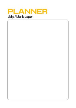 Boş planlayıcı dijital planlama, sayfa yazdırılabilir şablonu ekle