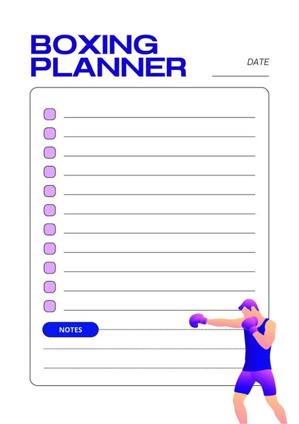 Box Planner Digital Planning Insert Φύλλο Εκτυπώσιμο Πρότυπο Σελίδας — Φωτογραφία Αρχείου