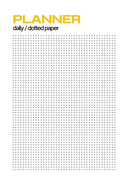 Dot Planner Ψηφιακό Σχεδιασμό Ένθετο Φύλλο Εκτύπωσης Πρότυπο Σελίδας — Φωτογραφία Αρχείου