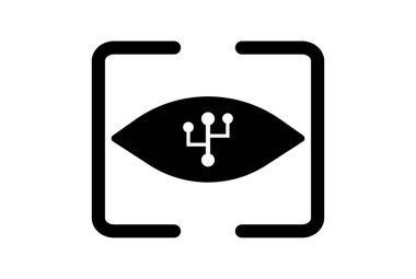 Göz düzlüğü uygulama simgesi minimalist web sembolü siyah işaret