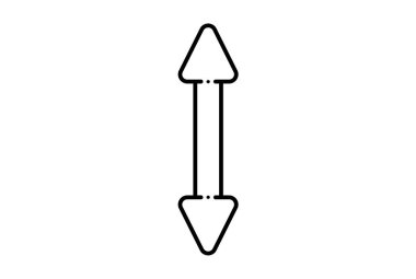 Ok satırı simgesi siyah web sitesi simgesi minimalist ana çizgi işaretini değiştir