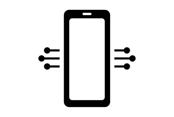 Telefone Celular Ícone App Plana Símbolo Web Minimalista Sinal Preto — Fotografia de Stock