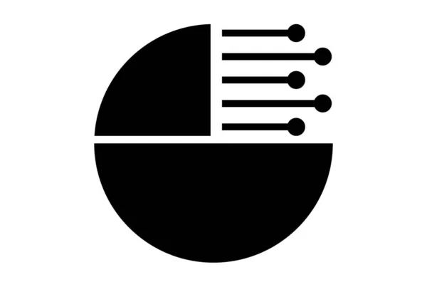 Adatforma Lapos App Ikon Minimalista Web Szimbólum Fekete Jel — Stock Fotó