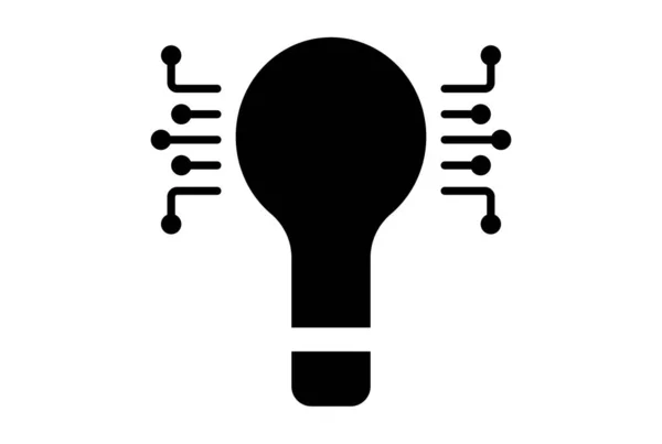 Ideas Flat App Icon Minimalist Web Symbol Black Sign — Stock Photo, Image