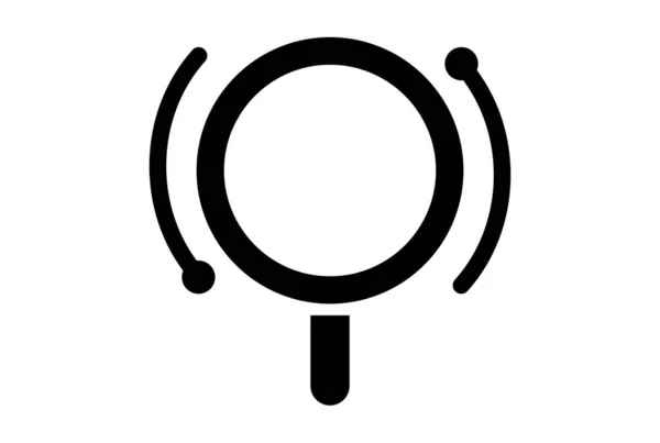 Αναζήτηση Εικονίδιο Επίπεδη Εφαρμογή Μινιμαλιστικό Σύμβολο Web Μαύρο Σημάδι — Φωτογραφία Αρχείου