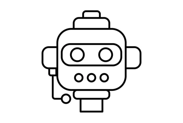 Línea Operador Icono Símbolo Del Sitio Web Inteligencia Artificial Signo — Foto de Stock