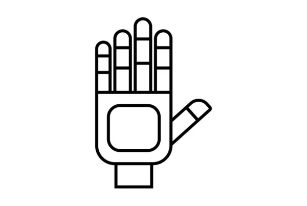 Robot Hand Line Ícone Site Símbolo Inteligência Artificial Sinal Preto — Fotografia de Stock
