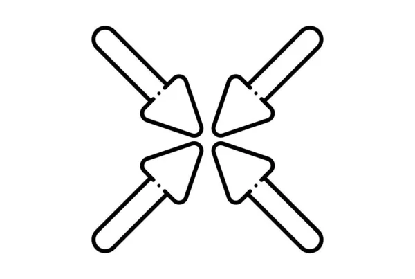 Minimera Linje Ikonen Svart Webbplats Symbol Minimalistisk Kontur Tecken — Stockfoto