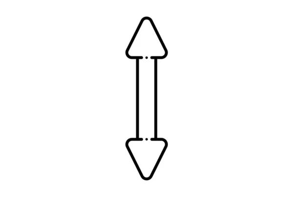 Zmiana Linii Strzałek Ikona Czarna Strona Symbol Minimalistyczny Szkic Znak — Zdjęcie stockowe