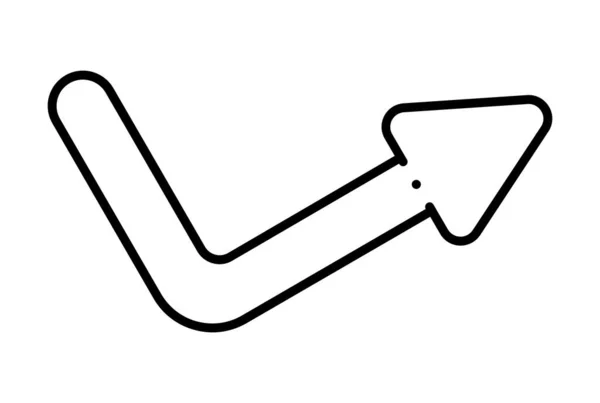 Skok Linii Ikona Czarny Strona Symbol Minimalistyczny Szkic Znak — Zdjęcie stockowe