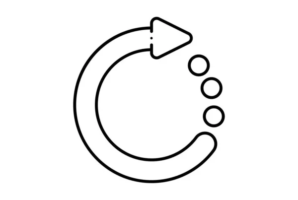 Символ Черной Линии Загрузки Символа Сайта Минималистский Контур — стоковое фото