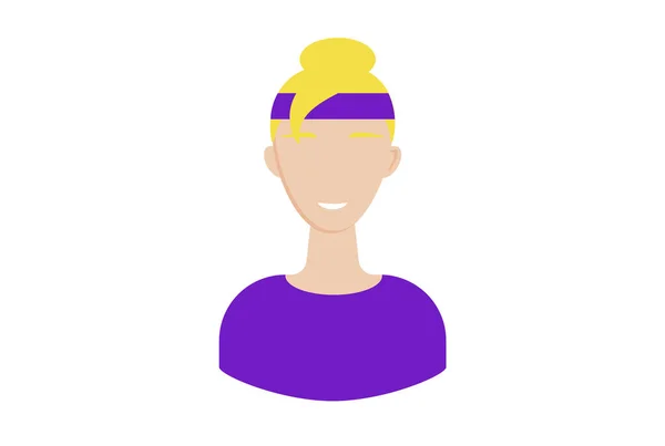 Mädchen Einer Sportbekleidung Avatar Symbol Charakter Web Symbol Person App — Stockfoto