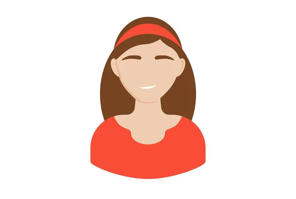 Menina Com Arco Avatar Ícone Personagem Web Símbolo Pessoa Aplicativo — Fotografia de Stock