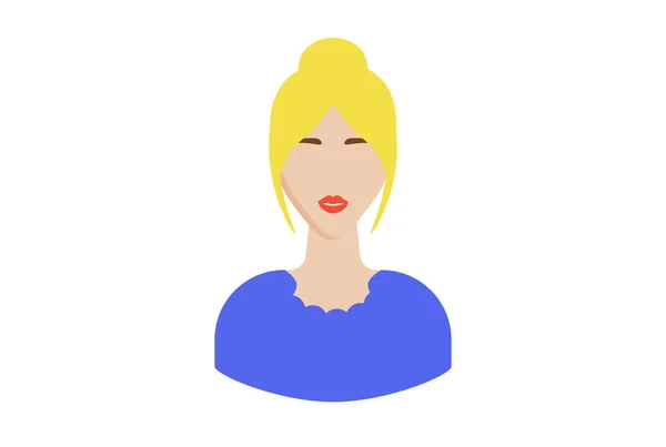 Blond Avatar Ícone Personagem Web Símbolo Pessoa Aplicativo Sinal — Fotografia de Stock