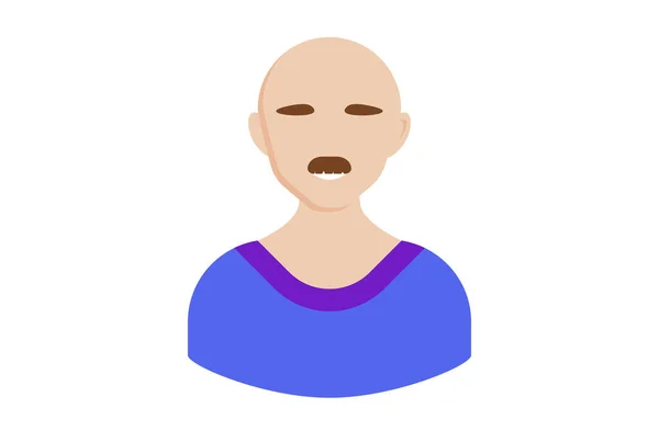 Άνθρωπος Μουστάκι Avatar Εικονίδιο Χαρακτήρα Web Σύμβολο Πρόσωπο App Σημάδι — Φωτογραφία Αρχείου