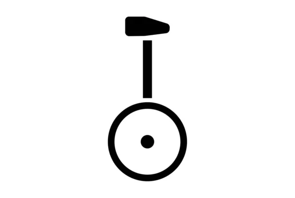 Jednokołowy Karnawał Ikona Czarny Strona Glif Symbol Cyrk Znak Sztuka — Zdjęcie stockowe