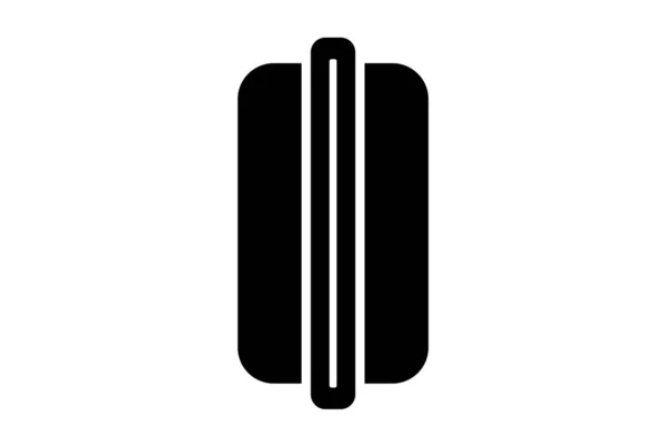 Hot Dog Karnawał Ikona Czarny Strona Glif Symbol Cyrk Znak — Zdjęcie stockowe