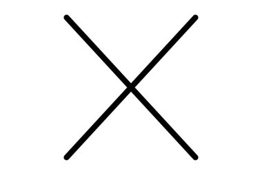 4 satır simgesi hata uygulaması simgesi siyah X web işaretini kapat