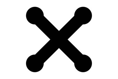 Web simgesi siyah çarpı x sembolü uygulamasını kapat