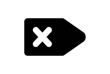 Web simgesi siyah çarpı x sembolü uygulamasını kapat