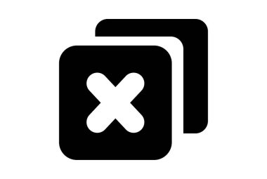 Web simgesi siyah çarpı x sembolü uygulamasını kapat