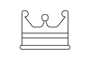 Taç çizgisi simgesi minimalist kral sembolü kraliyet tabelaları
