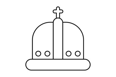 Taç çizgisi simgesi minimalist kral sembolü kraliyet tabelaları