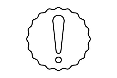 ünlem işareti simge simgesi siyah uyarı işareti sanatı